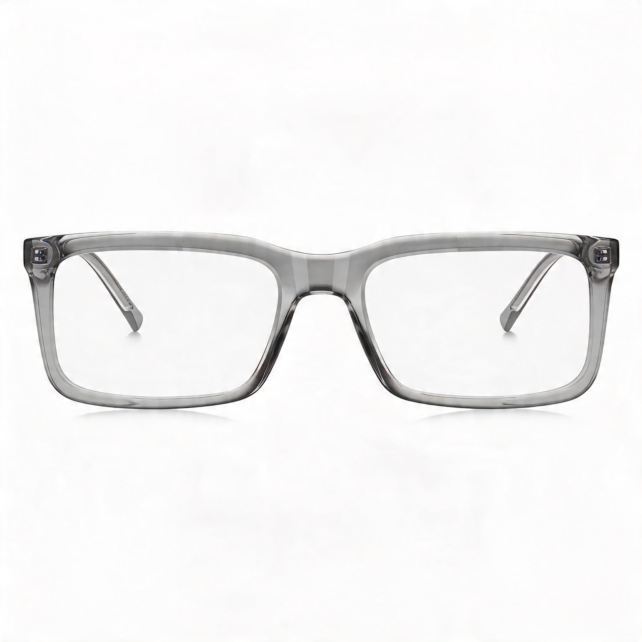 HUGO Modern Men's Eyeglasses with Grey Cellulose Frame and Clear Non-Polarized Lenses 55-19-145, Photo 2