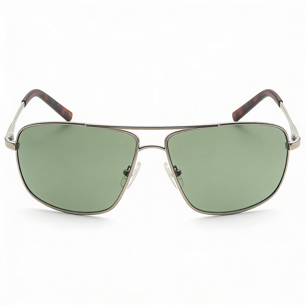 GUESS Gf0232 Women's Plastic Sunglasses, Matte Light Nickeltin Green Frame, Green Lens, UV Protected, 145mm Temple