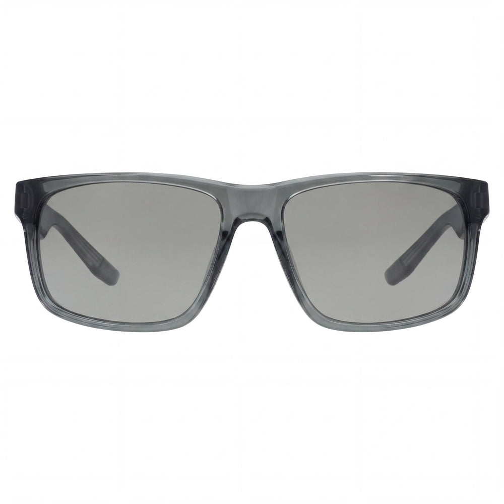 Nike Classic Unisex Silver Plastic Frame with Grey Silver Flash Lens UV Protected Anti-Glare Sunglasses 59mm