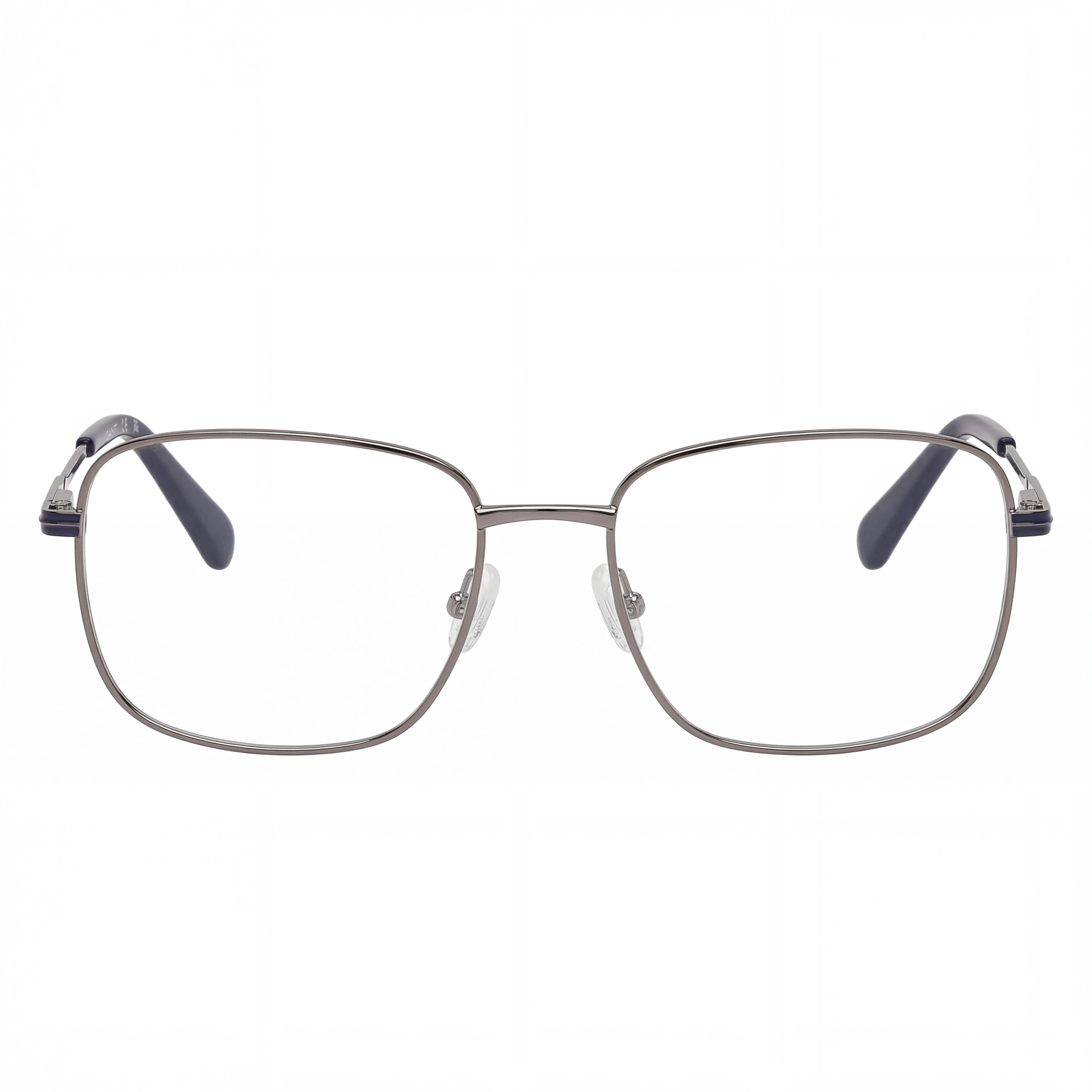 Marcolin Classic Unisex Metal Sunglasses Dark Ruthenium / Matte Blue Frame with Black Lenses 54mm, Photo 2