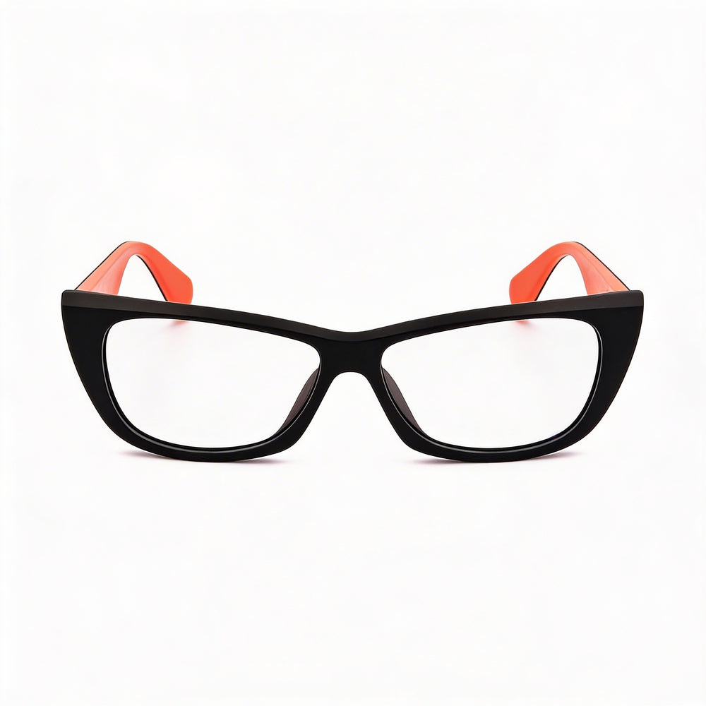 Adidas Originals OR5010 - Montura oftálmica inyectada para mujer, color negro mate, lentes de policarbonato transparente, ancho de lente de 55 mm