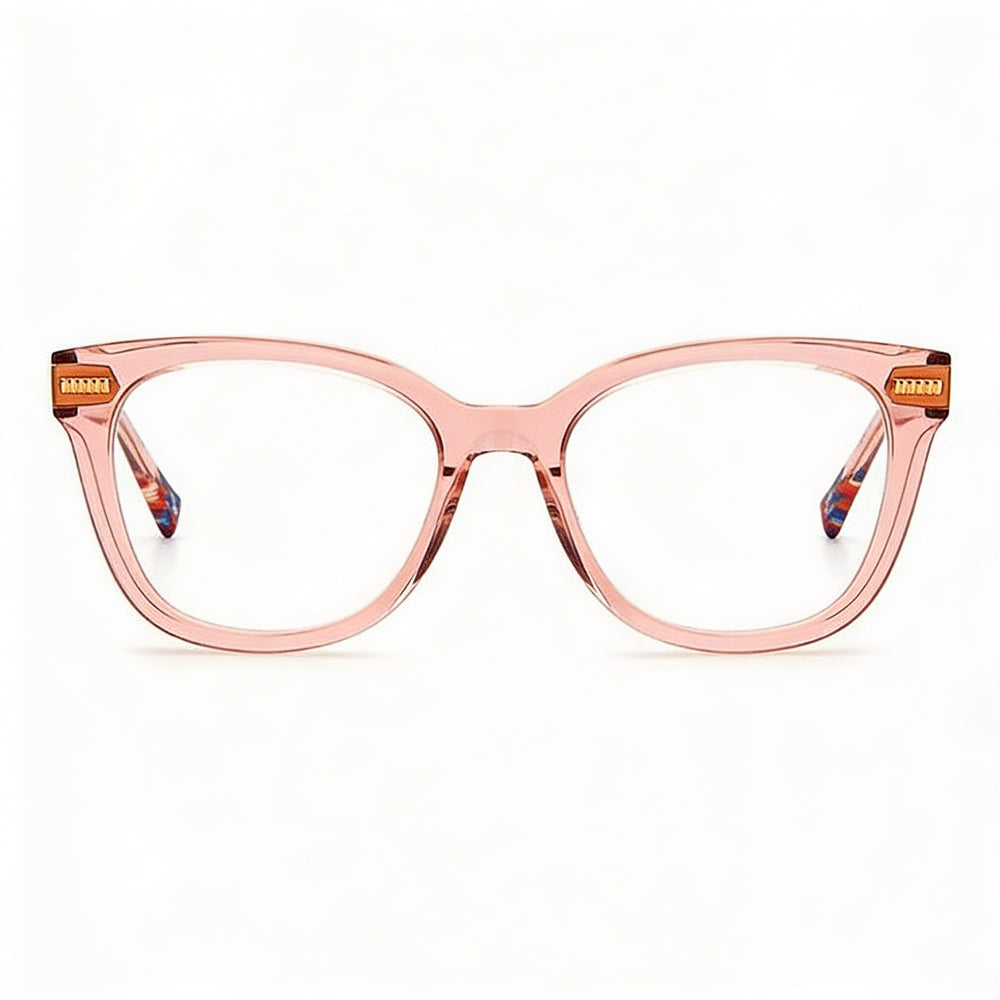 Gafas de sol Missoni Modern Unisex con montura de acetato color nude, lentes de policarbonato no polarizadas, 51 mm