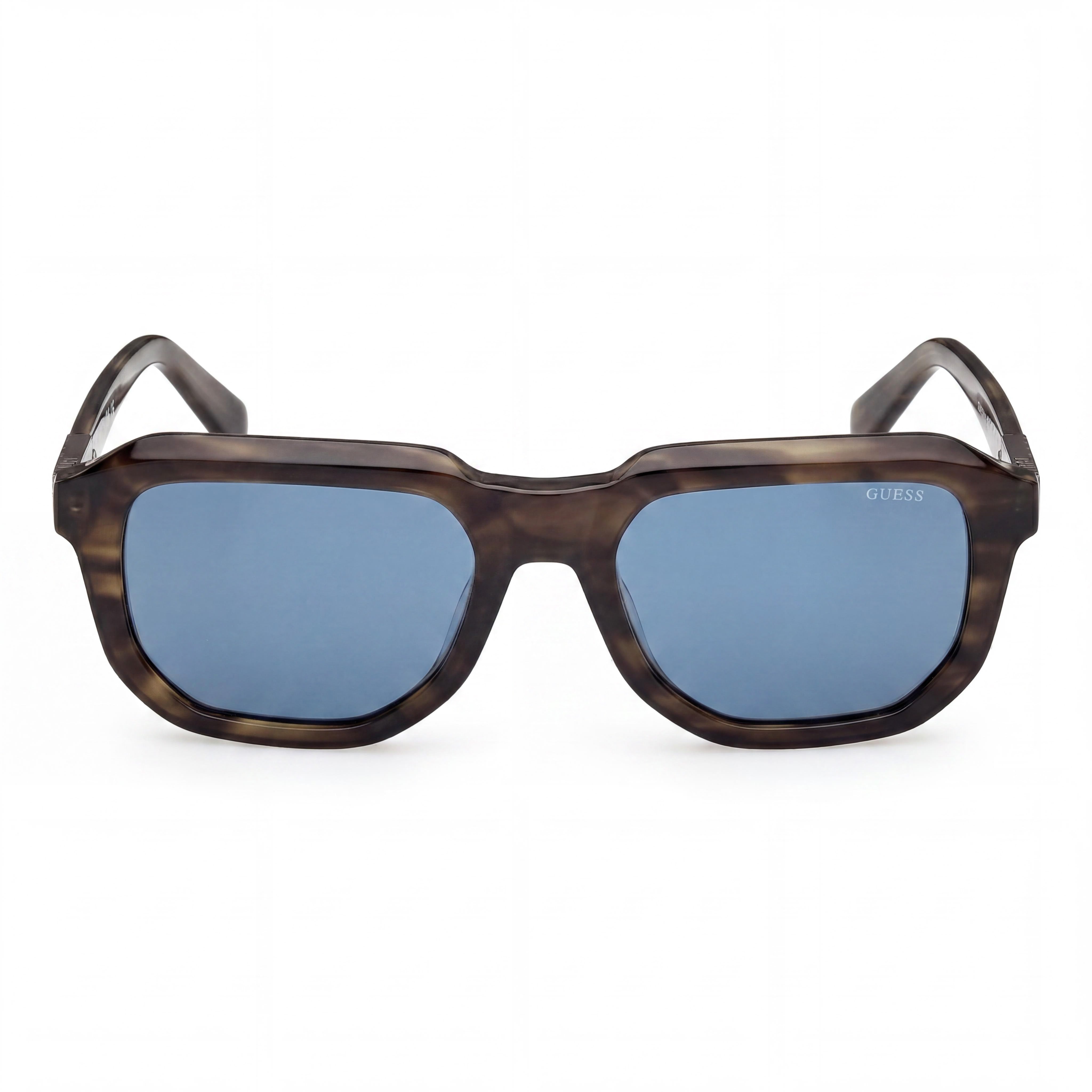 GUESS Gu00278 Gafas para hombre con montura de plástico en color verde oscuro con protección UV 400, lentes no polarizadas de 53 mm, Photo 2