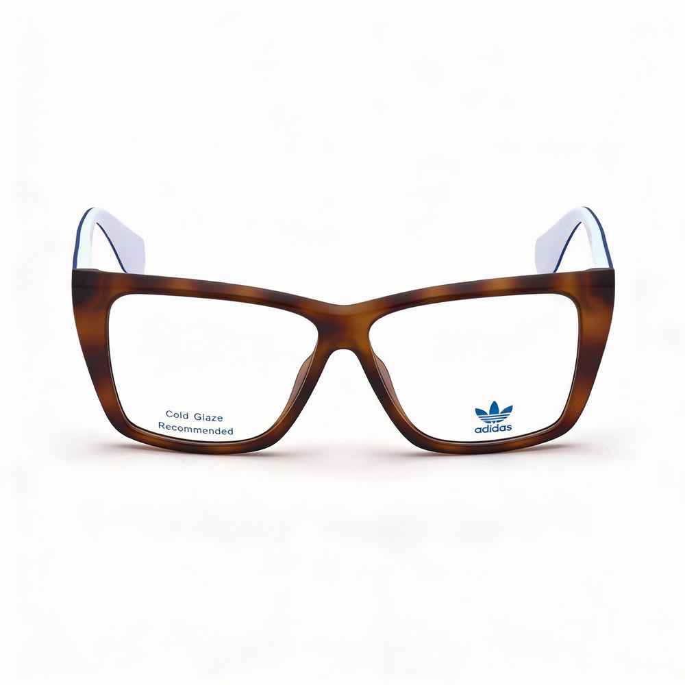 Gafas adidas Originals OR5009 para mujer, cuadradas, carey, con montura completa de plástico inyectado, 57 mm