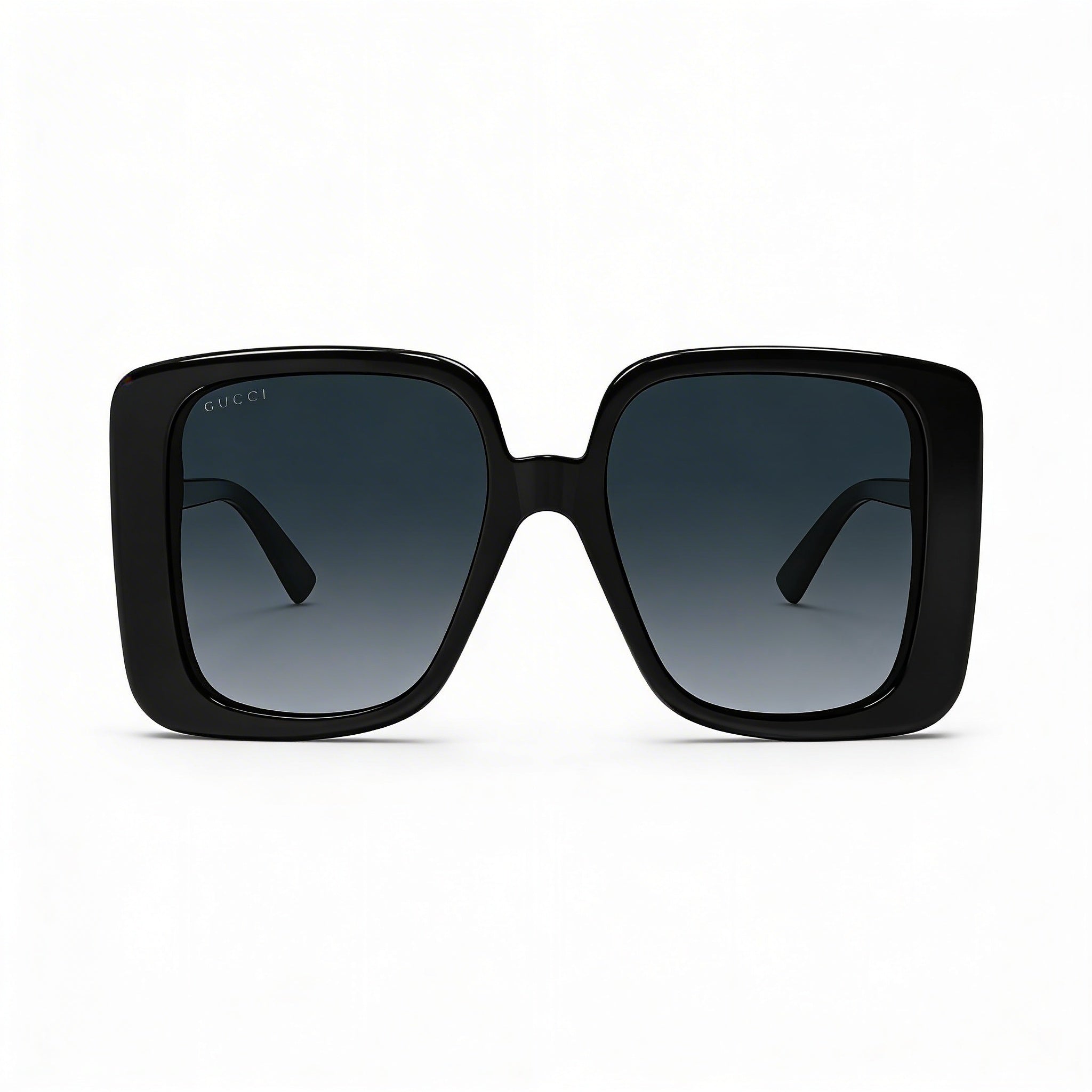 Gafas de sol Gucci GG1314S para mujer, cuadradas, de acetato reciclado, negras, grises y doradas, con protección UV, 55 mm, Photo 2