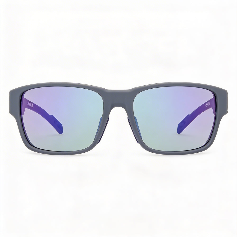 Adidas Sp0069 Men's Eyewear with Grey Gradient Violet Plastic Frame & UV Protected Violet Lenses (61mm)