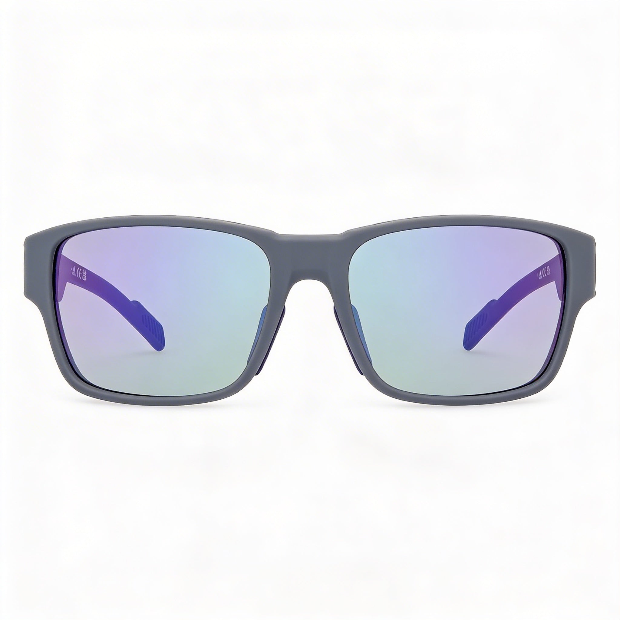 Adidas Sp0069 Men's Eyewear with Grey Gradient Violet Plastic Frame & UV Protected Violet Lenses (61mm), Photo 2