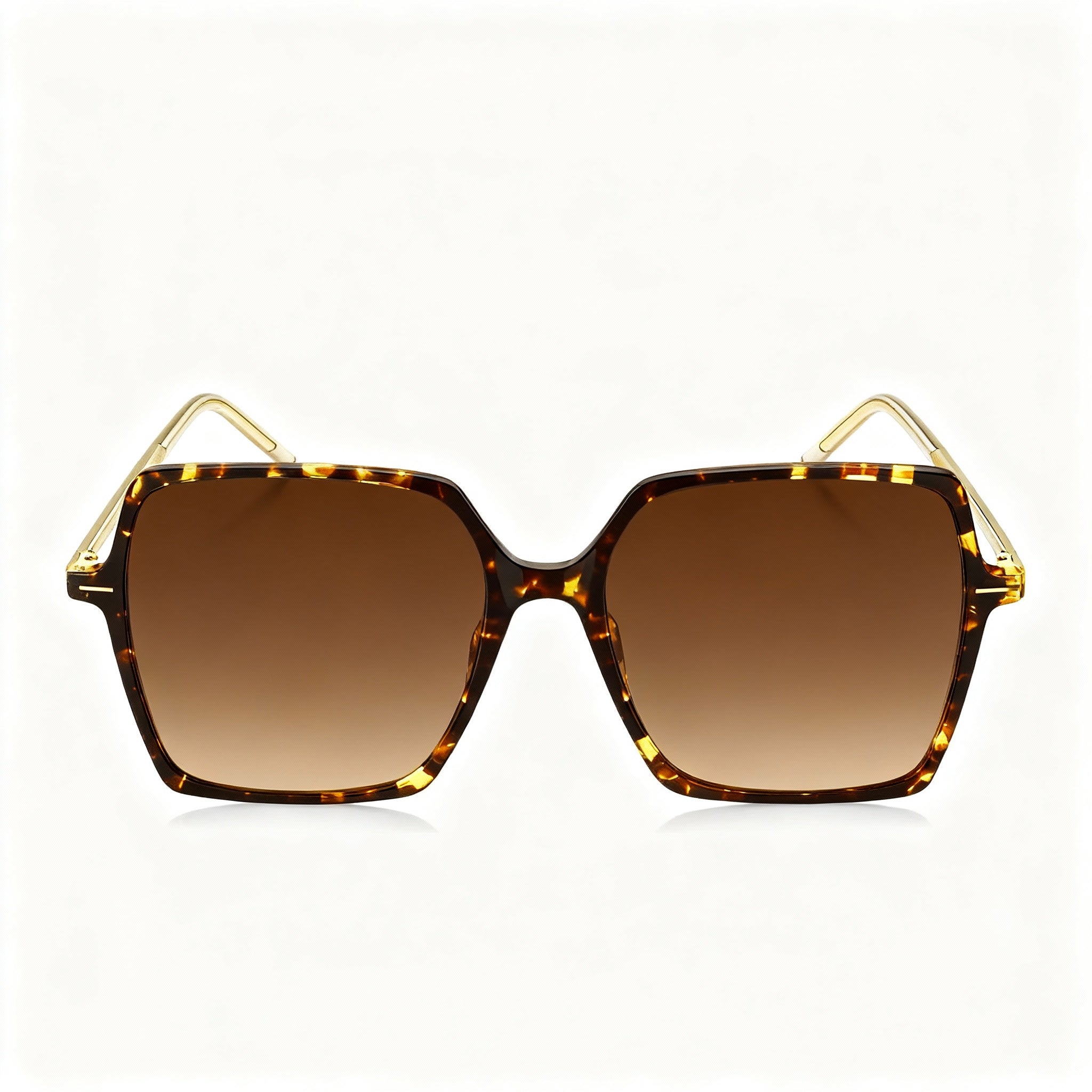 BOSS Casual Women's Light Acetate Non-Polarized Gradient UV Protection Havana Yellow 57mm Sunglasses