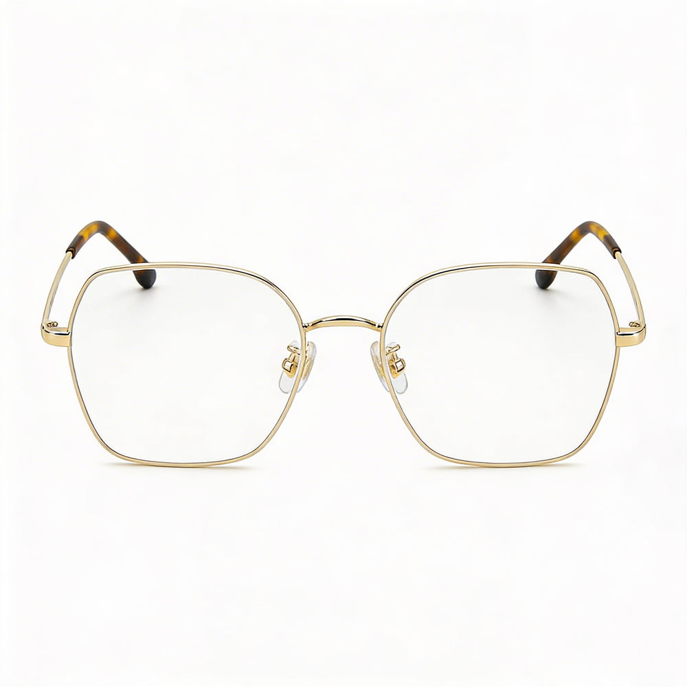 Gafas Carrera 3035 para mujer con montura de acero inoxidable color marfil dorado y lentes de policarbonato. Ancho de lente: 53 mm. Puente: 140 mm. Patillas: 18 mm.