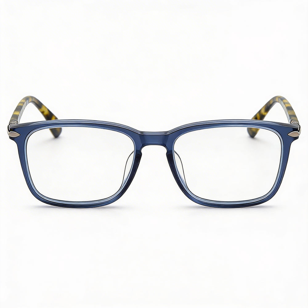 Rag & Bone RNB7016 Montura Óptica Negra para Hombre, Lista para Prescripción, con Lentes de Demostración de Plástico, Ancho de Lente de 53 mm