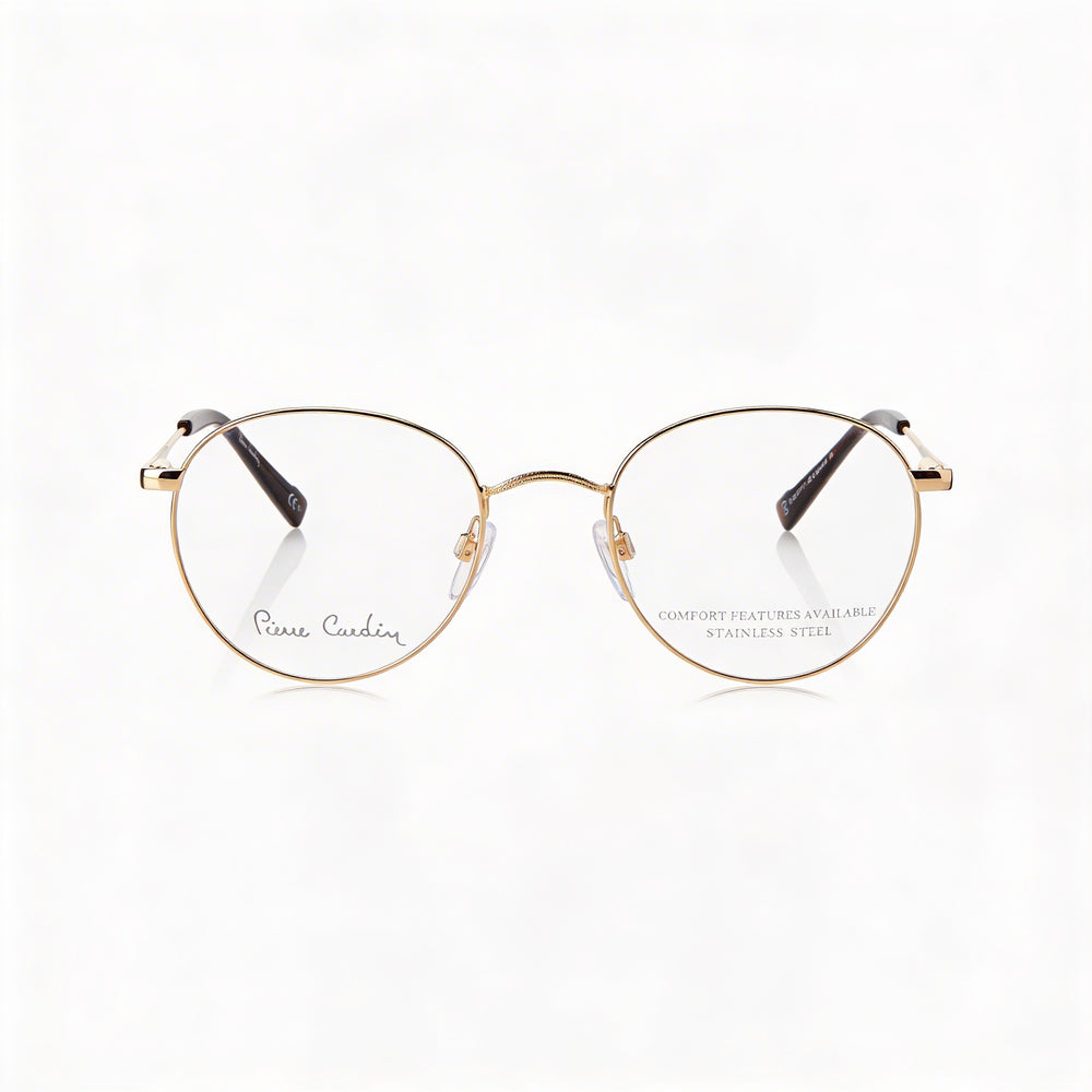 Pierre Cardin P.C. 6877 Modern Style Unisex Gold Metal Frame Eyewear with Polycarbonate Lenses 52mm