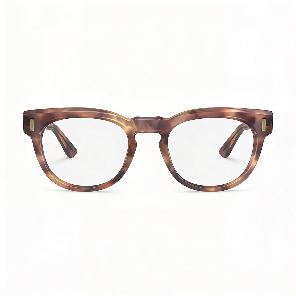 Gafas de acetato unisex Calvin Klein Ck23542, montura Havana color nude, lentes de policarbonato no polarizado, 49 mm