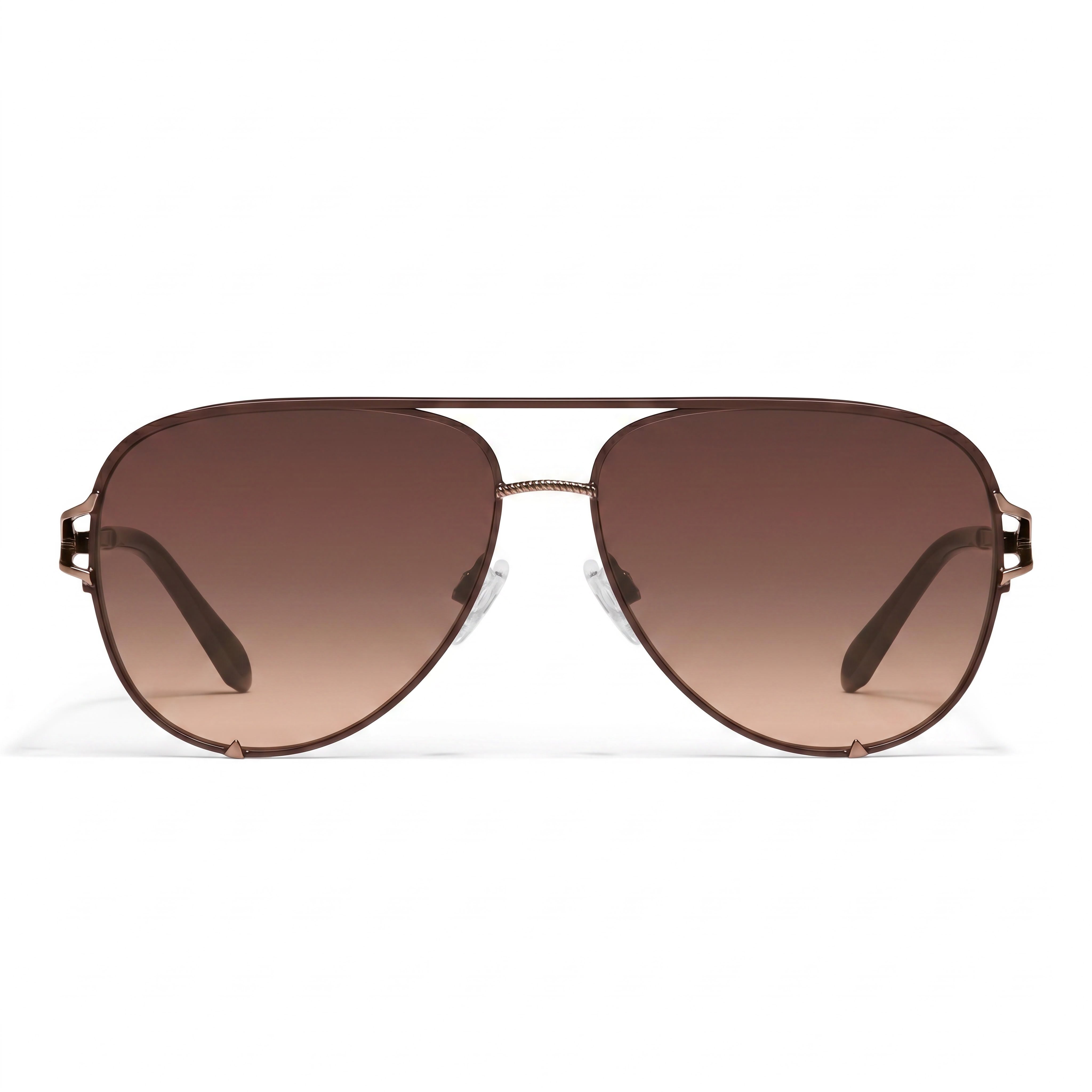 Gafas de sol para mujer QUAY AUSTRALIA High Key Twist, de plástico color marrón chocolate y ocre, sin polarizar, con protección UV, 51 mm, Photo 2