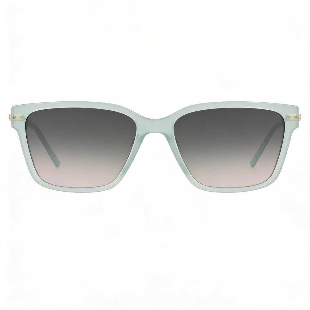 Gafas de sol DKNY Dk713s para mujer, montura de plástico verde claro, degradado, rosa verde, protección UV, 56 mm