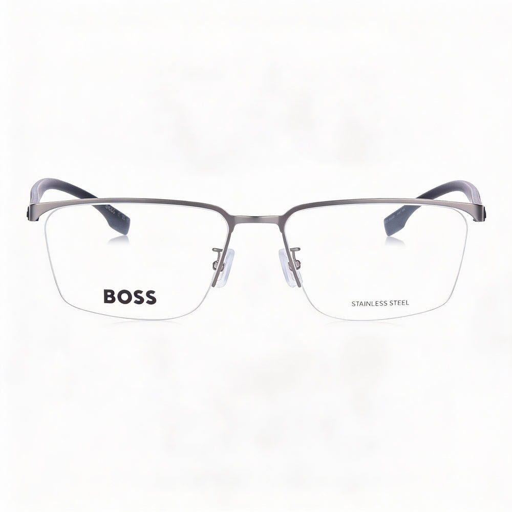 Gafas de sol Hugo Boss Modern Boss 1543/f para hombre, montura de acero de aleación de rutenio mate, ancho de lente de 57 mm