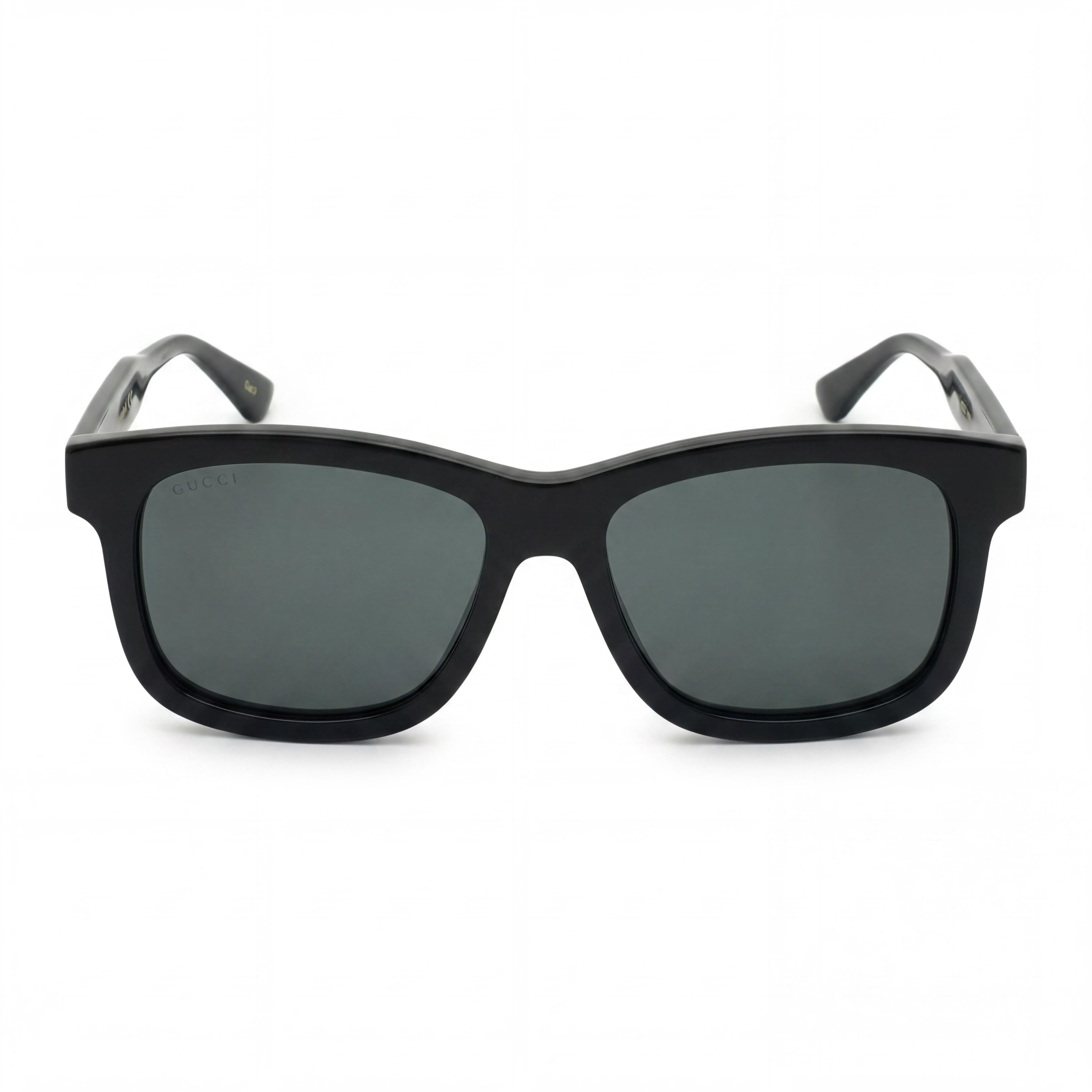 Gucci GG0824S Men's Contemporary Sunglasses, Black/Grey Plastic Frame, UV Protection, 55mm, Photo 2