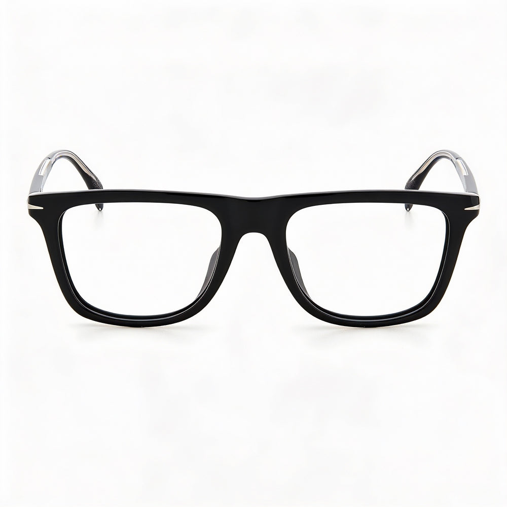 David Beckham Db 7061/F/Bb Unisex Black Silver Plastic Frame Polycarbonate Polarized Lenses 53mm