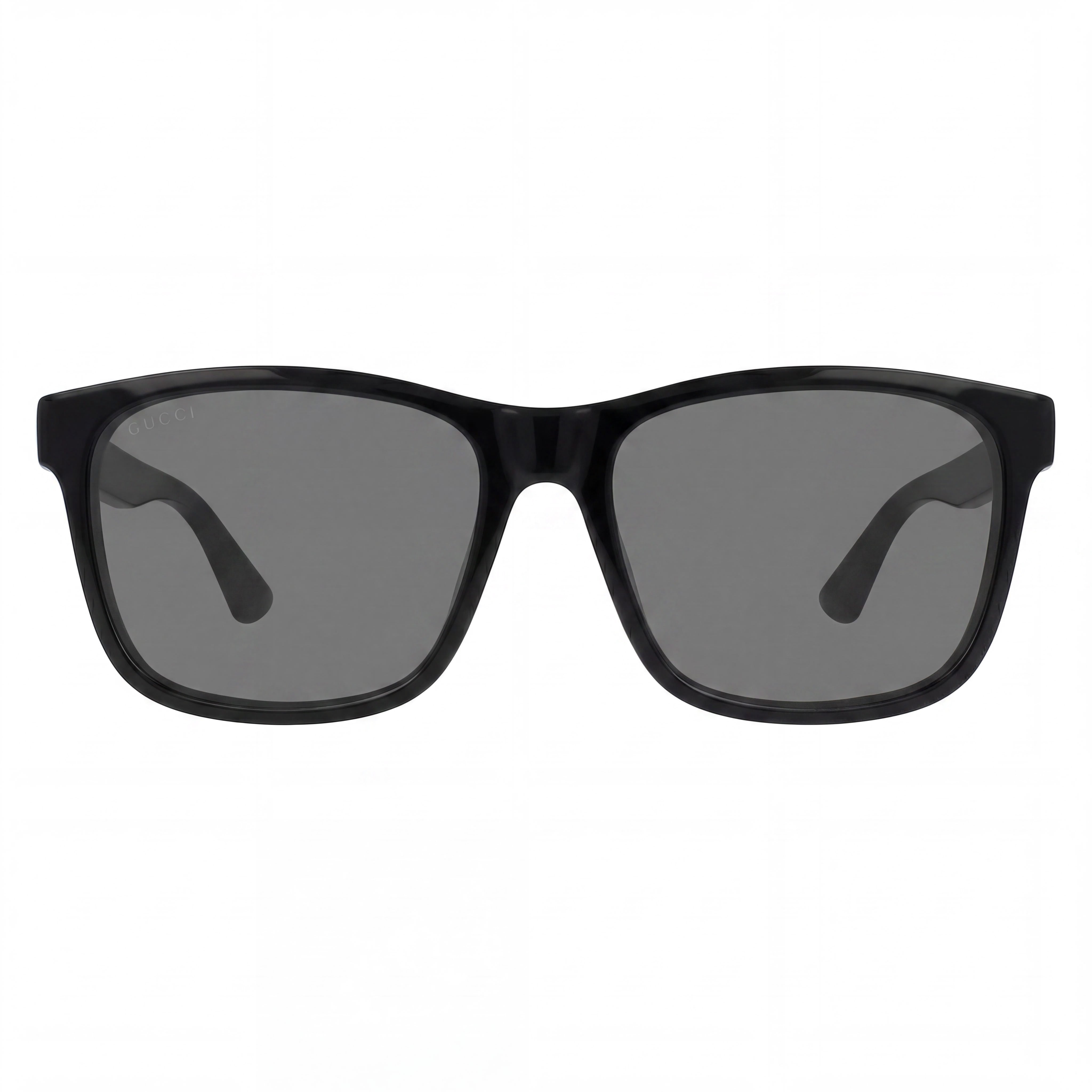 Gafas de Sol Gucci para Hombre con Logo, Montura de Plástico Inyectado Negro, Cristales Negros, Protección UV 57-17, Photo 2