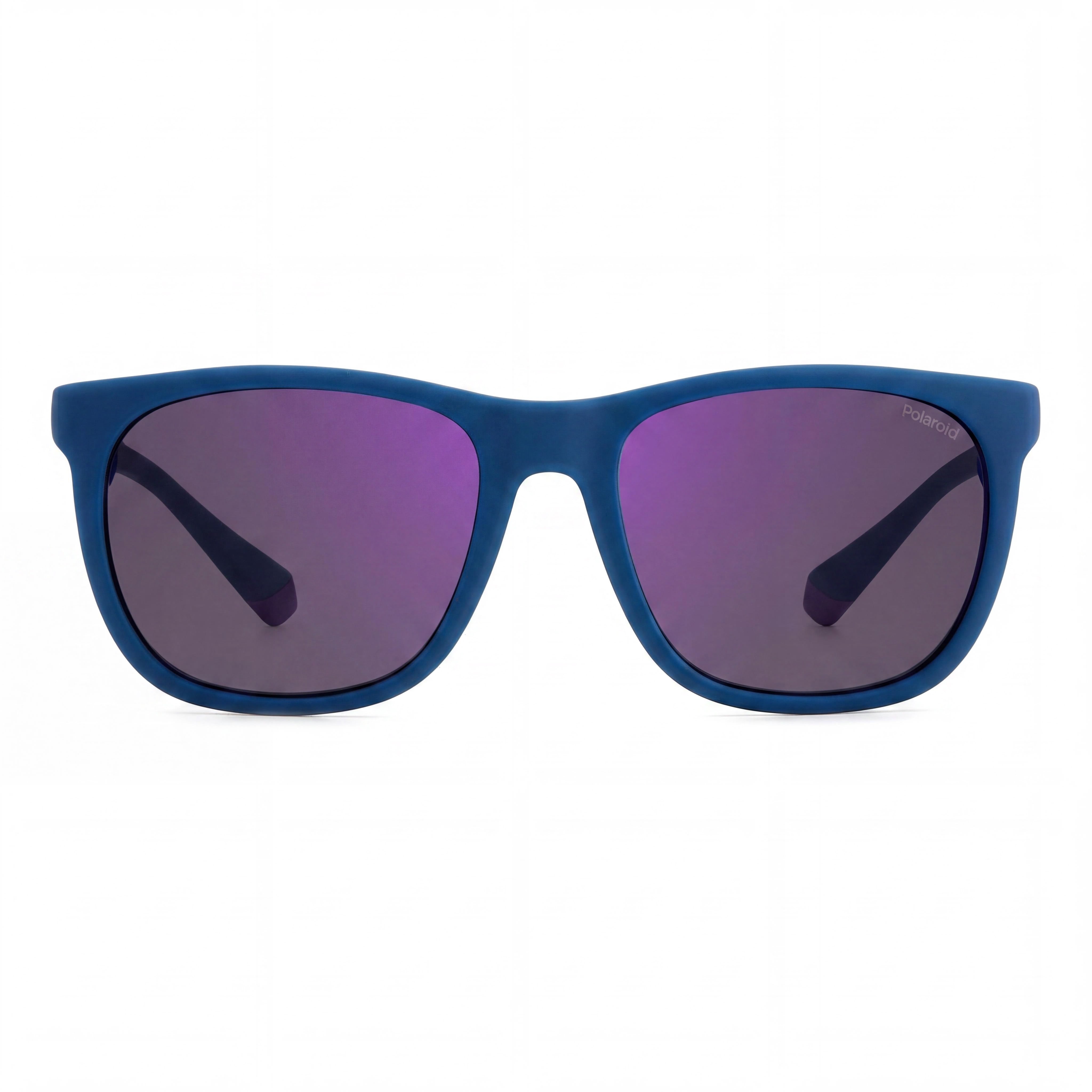 Gafas de sol Polaroid Modern para hombre con montura de acetato color violeta azure y lentes de policarbonato violeta espejo de 55 mm, Photo 2
