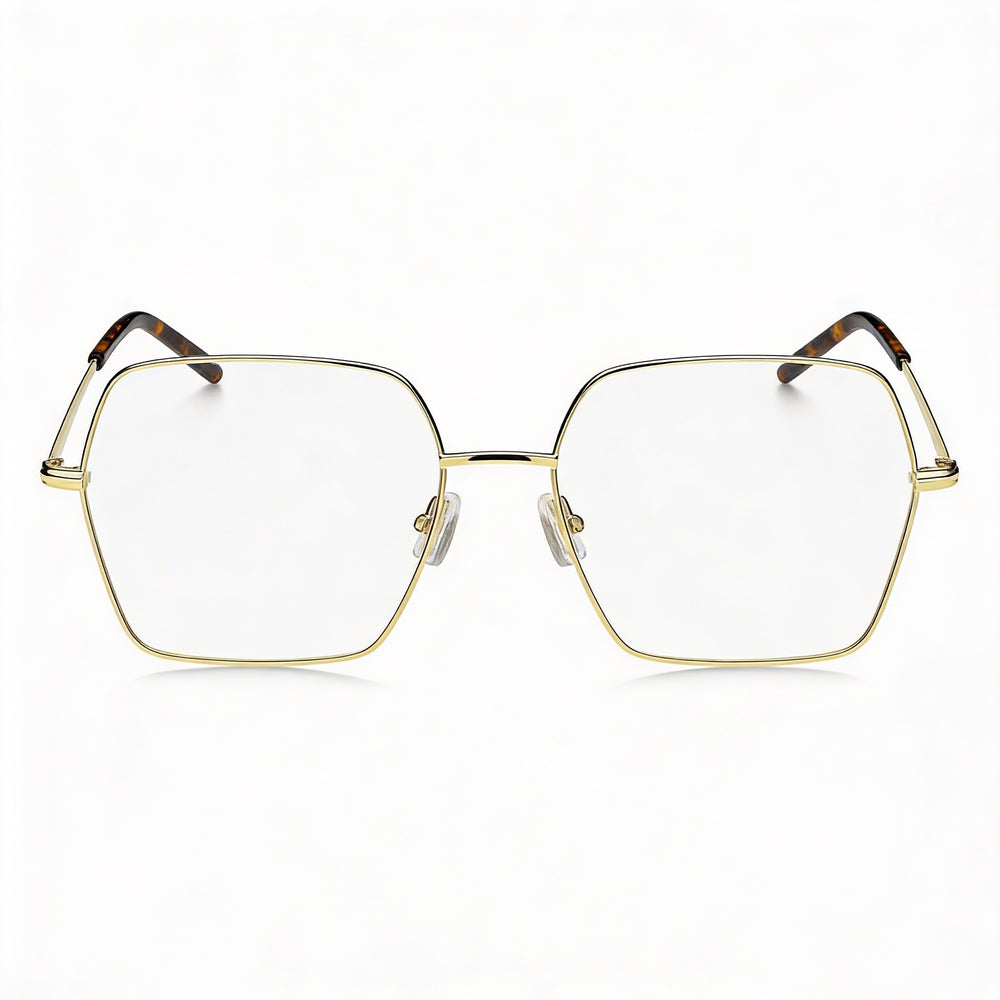 Hugo Boss Casual Women's Black Gold Stainless Steel Frame Clear Lens Optical Eyeglasses Lens Width 54mm