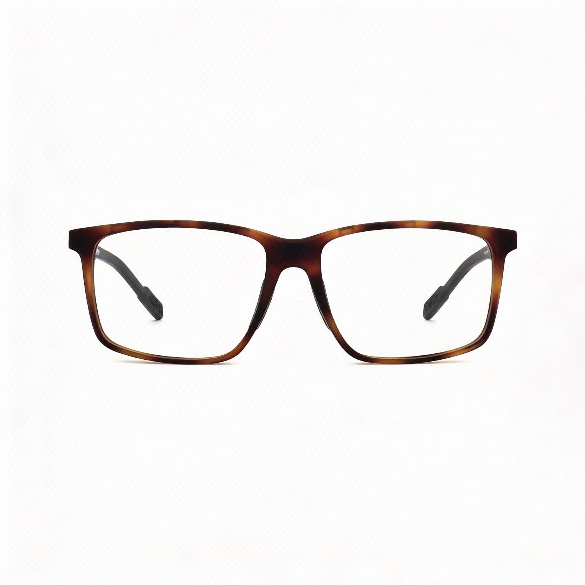 adidas Casual Men's Dark Havana Injected Ophthalmic Eyewear with Transparent Polycarbonate Lenses 57-16-145