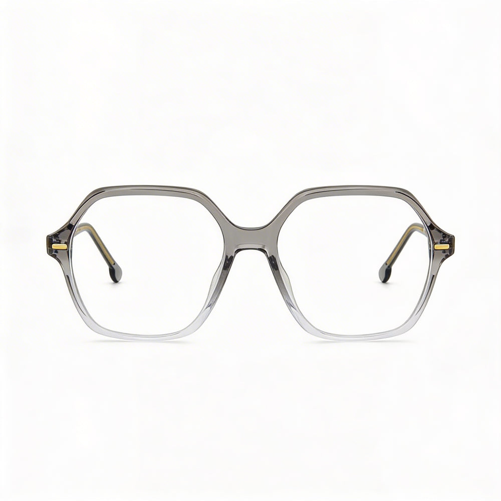 Gafas Carrera Casual para mujer con montura de acetato con cristales en gris degradado, lentes de 54 mm, puente de 16 mm y patillas de 140 mm.