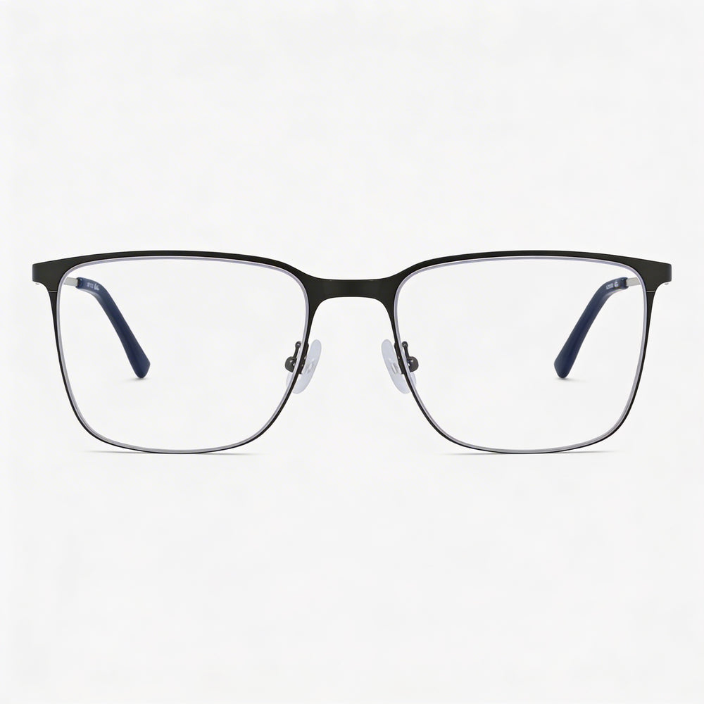 Gafas Oftálmicas Informales Lacoste para Hombre con Montura Gris Oscuro Mate y Lentes de Plástico Transparente de 55 mm
