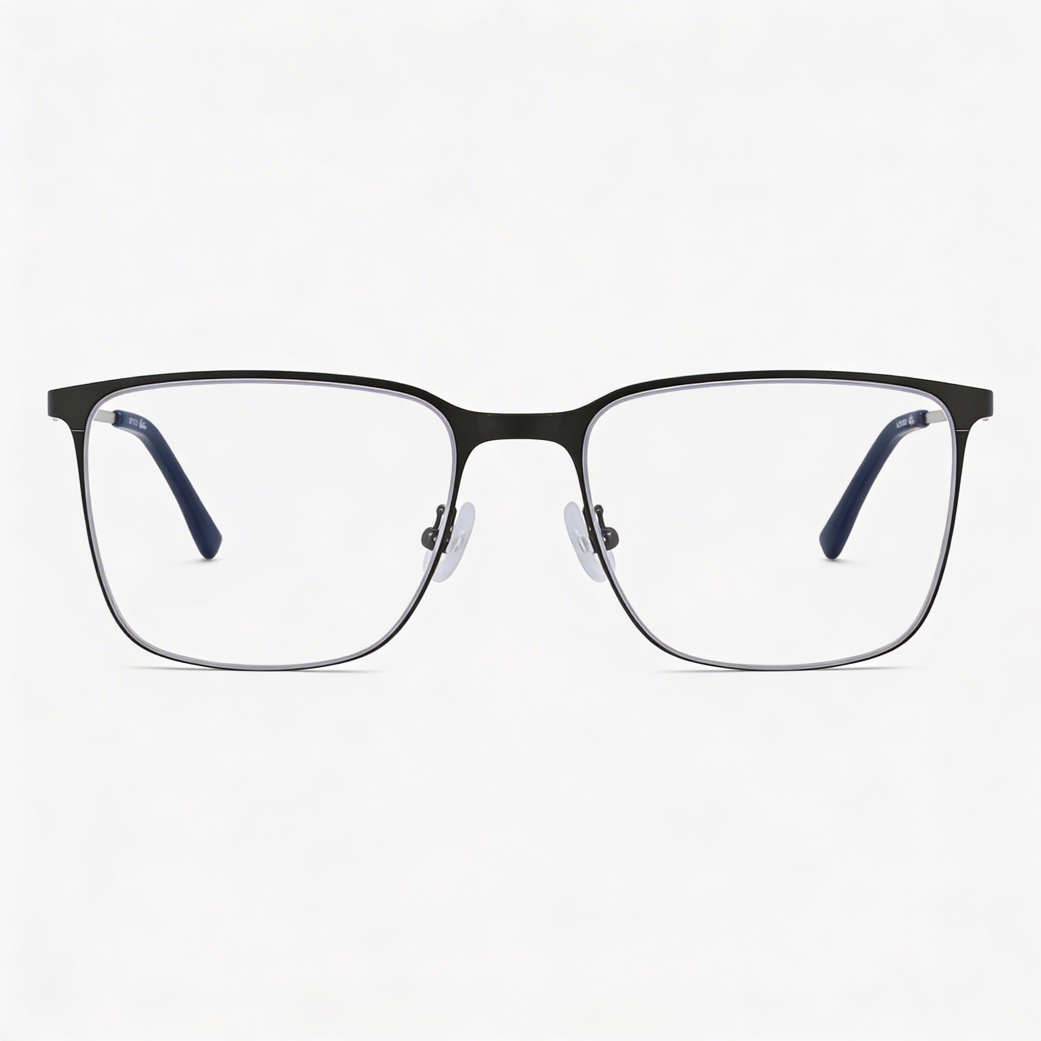 Lacoste Casual Men's Ophthalmic Eyeglasses with Matte Dark Grey Frame and Transparent Plastic Lenses 55mm, Photo 2