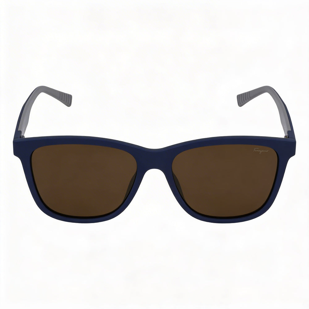 Ferragamo SF998S Unisex Modified Rectangle Acetate UV Protected Sunglasses Matte Blue 57mm