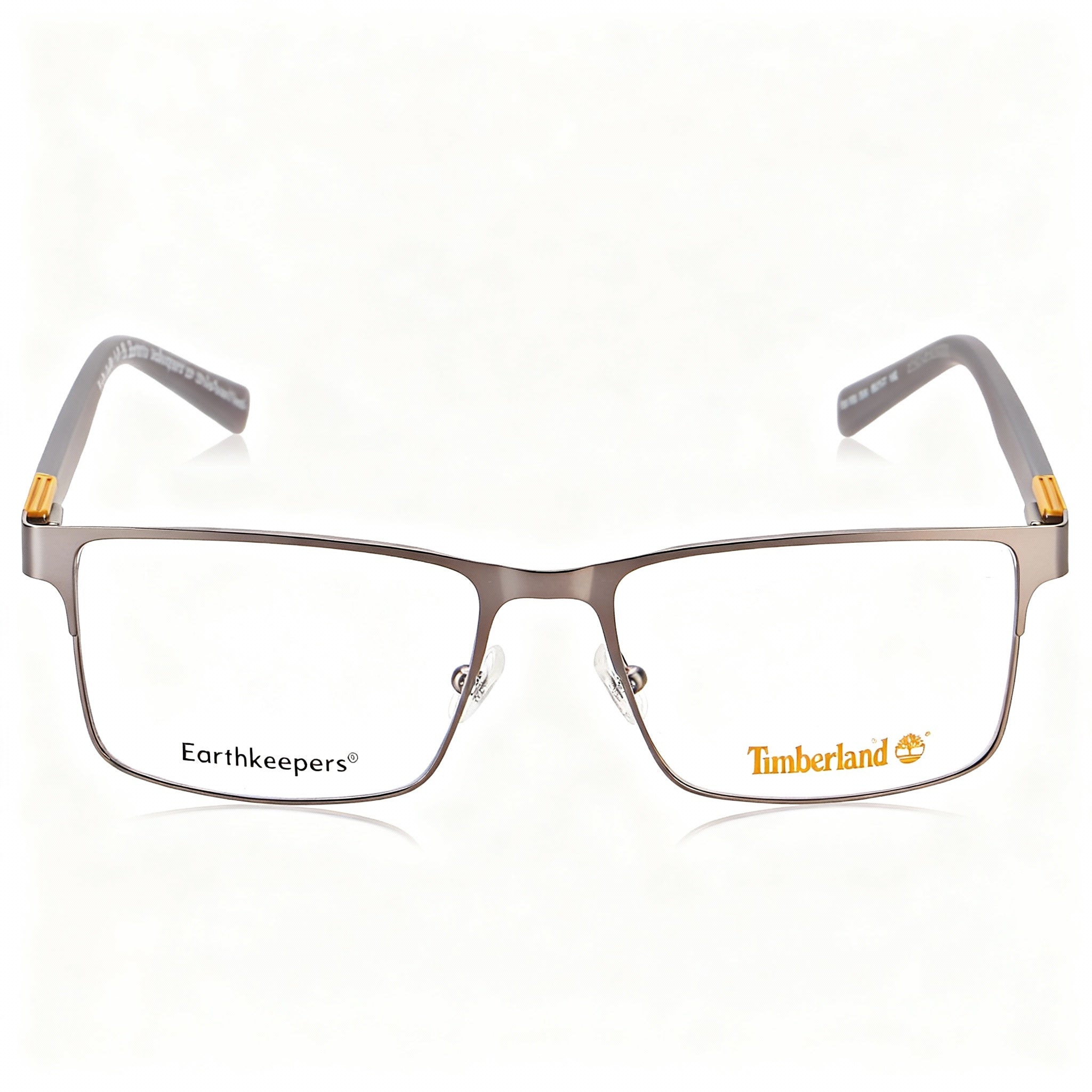 Timberland Comtemporary Men's Full Rim Rectangle Metal Eyeglasses Matte Dark Anthracite Silver 56-17-145