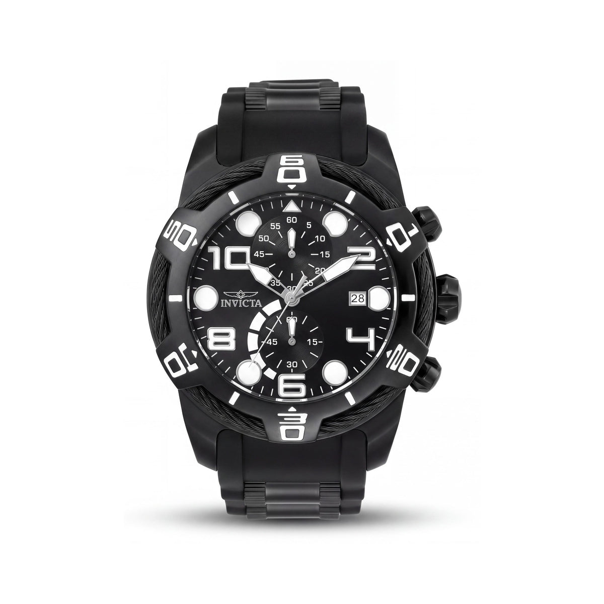 Reloj Invicta Bolt Cronógrafo para hombre, de acero inoxidable negro de 50 mm, Photo 1