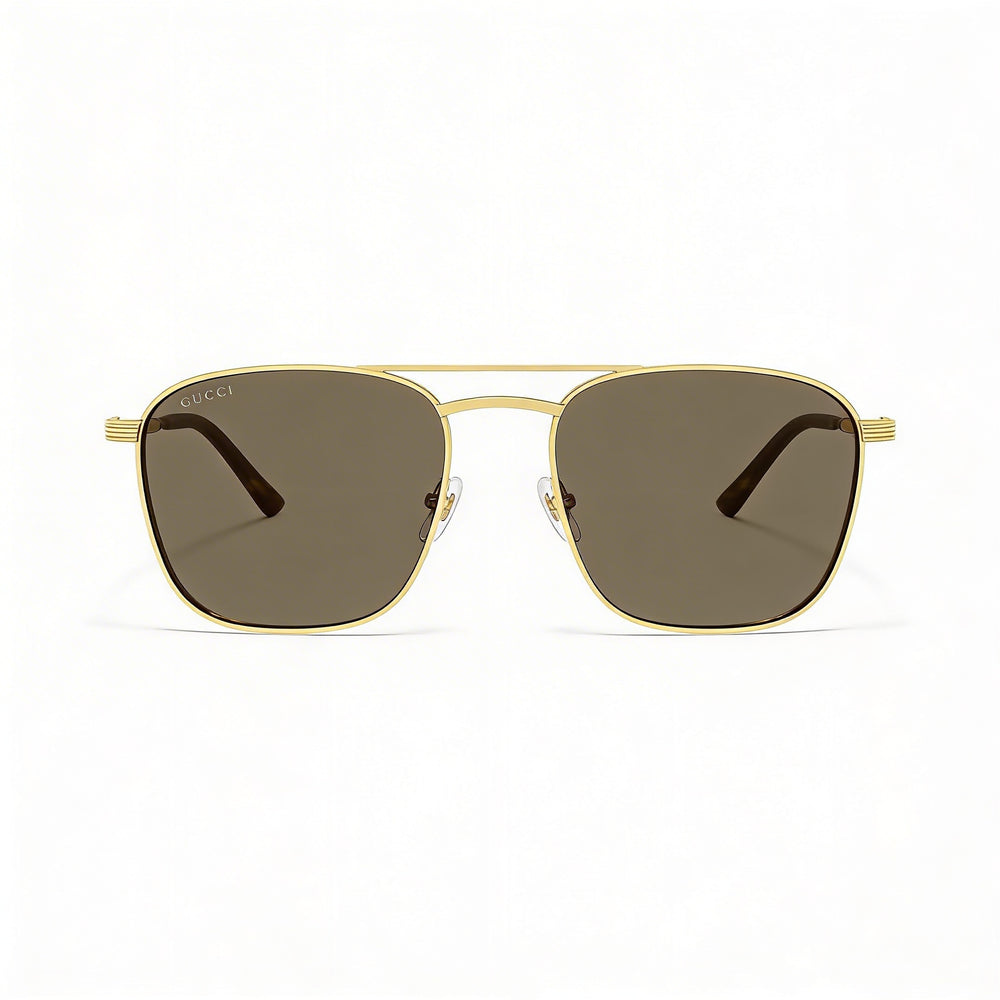 Gafas de sol Gucci modernas unisex, montura negra con cristales negros, ancho del puente 18 mm, longitud de las patillas 145 mm