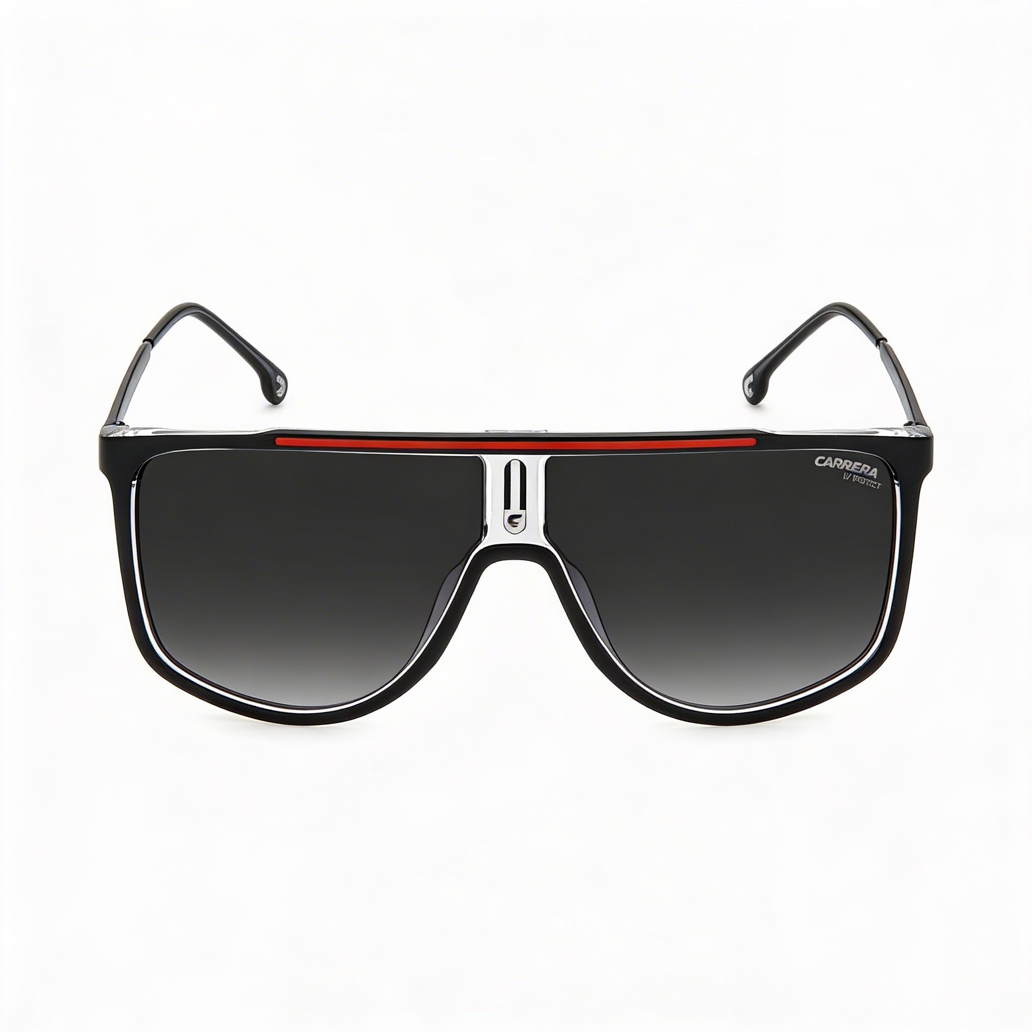 Carrera Contemporary Men's Injected Black Red Sunglasses with Gradient Black Red Grey Lenses 61mm, Photo 2