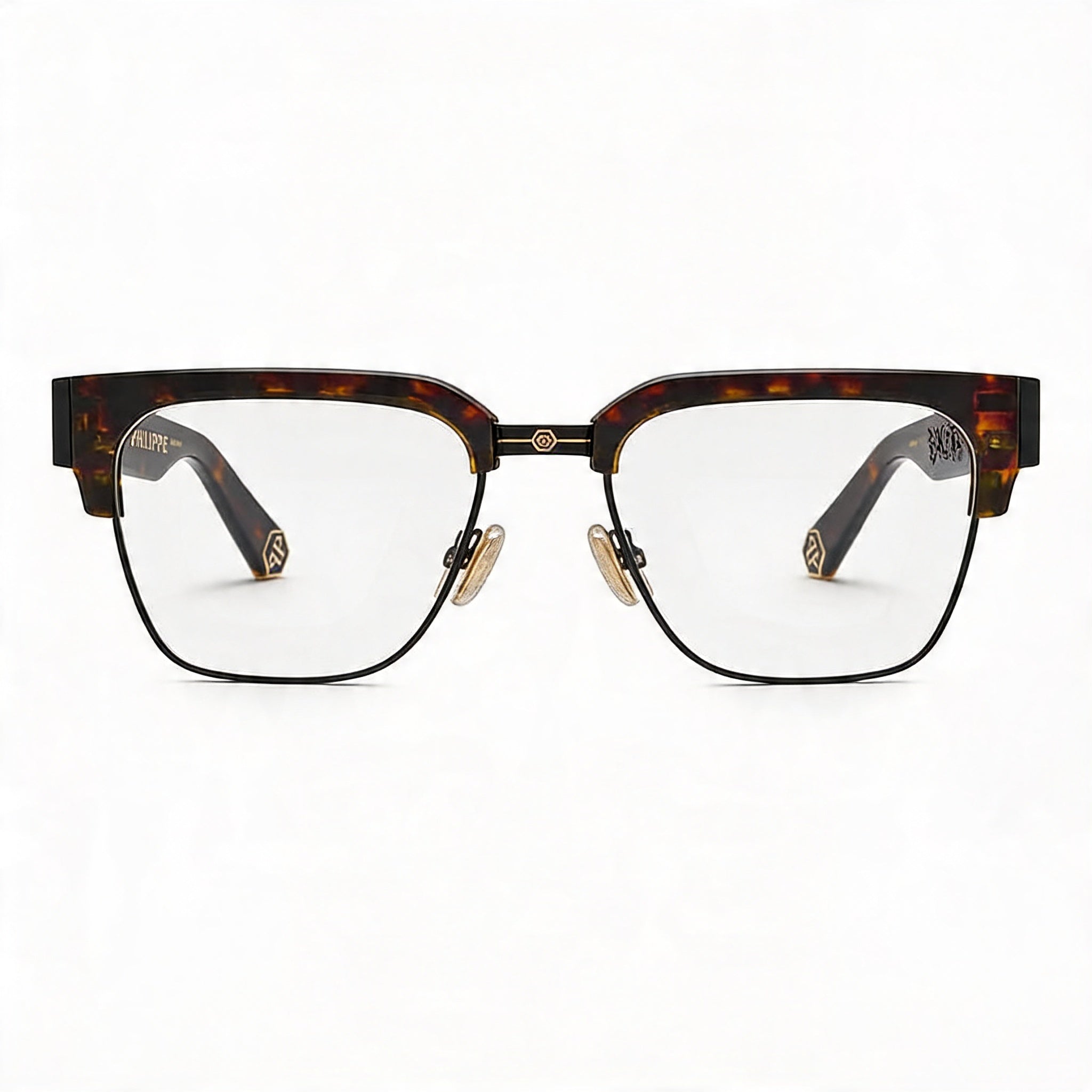 Gafas Ópticas Philipp Plein Vpp113m para Hombre, Negro Mate con Lentes Plásticas y un Ancho de Lente de 53mm, Photo 2