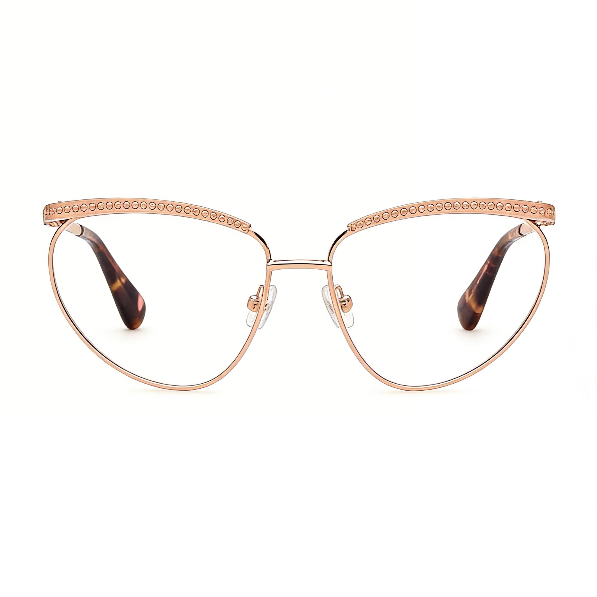 Max & Co. Mo5136 Women's Eyeglasses in Shiny Rose Gold with Lens Width 55mm, Bridge 15mm, Temple 140mm, Photo 2