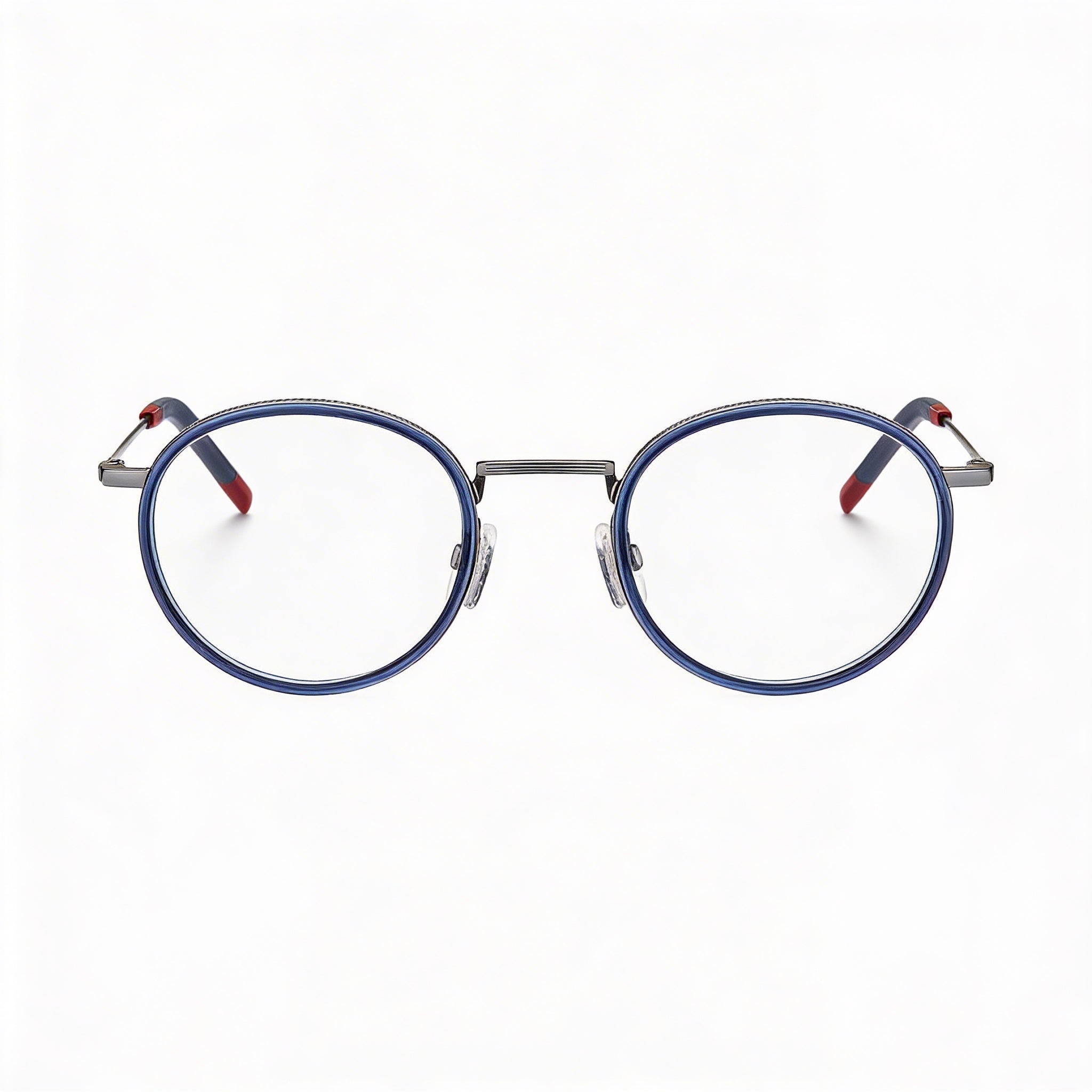 Tommy Hilfiger Th 1815 Men's Blue Metal Frame Eyeglasses with Polycarbonate Lenses 49mm, Photo 1