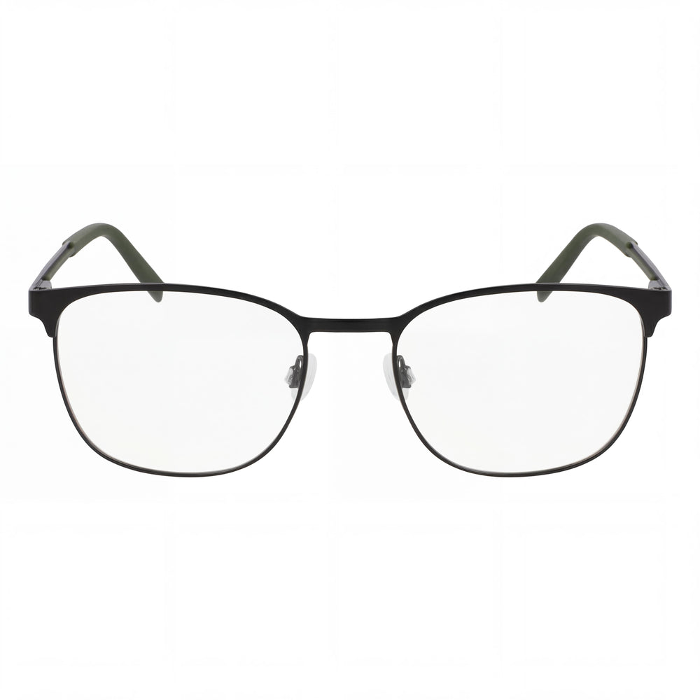 Nautica N7343 Men's Matte Black Metal Frame Round Full Rim Eyeglasses Clear Lens 53mm