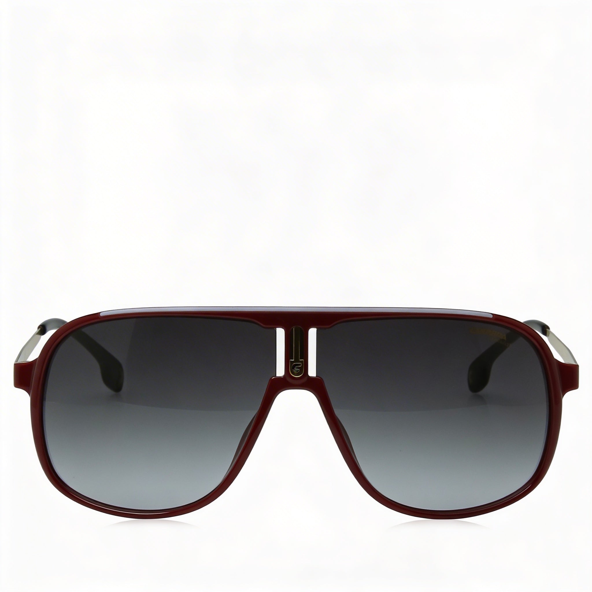 Carrera Wayfarers Unisex Gold, Red Plastic 62mm Sunglasses with Gradient Grey UV Protection Anti-Reflective Lenses, Photo 2