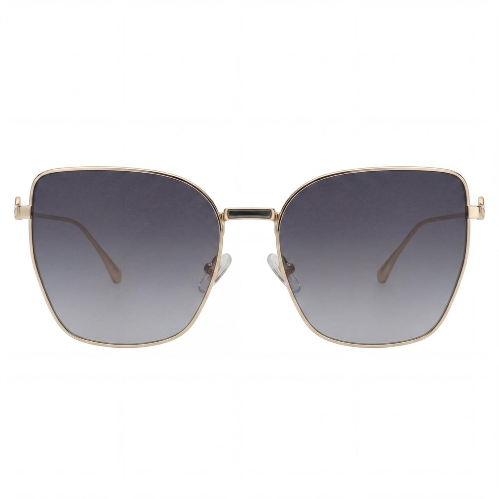 Etro Casual Women's Metal Sunglasses featuring a Rose Gold Frame and Dark Grey Shaded Lenses 60mm