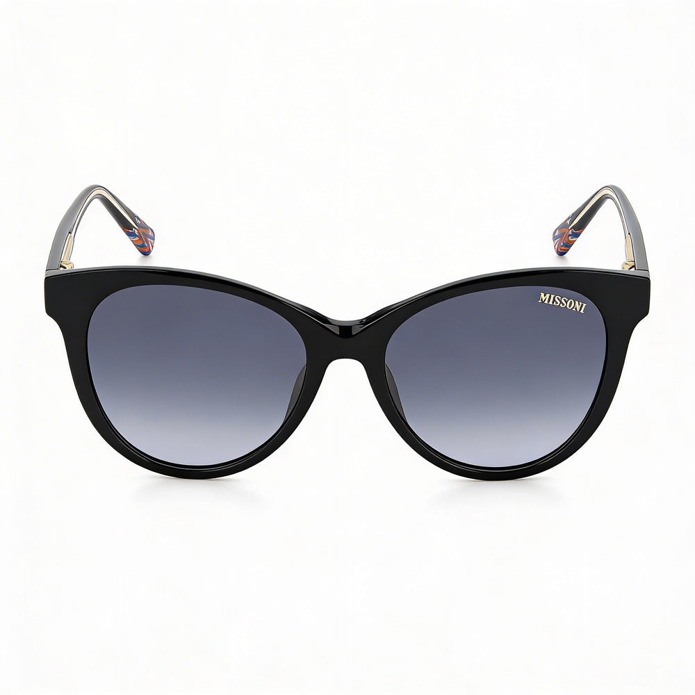 Gafas de sol Missoni Modern para mujer de acetato negro con lentes sombreadas gris oscuro con protección 100% UV 54-18-145 mm