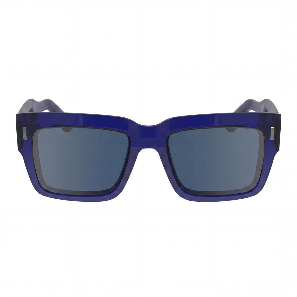 Calvin Klein Ck23538s Unisex Sunglasses, Blue Stainless Steel Frame, 100% UV Protection, Lens Width 55mm