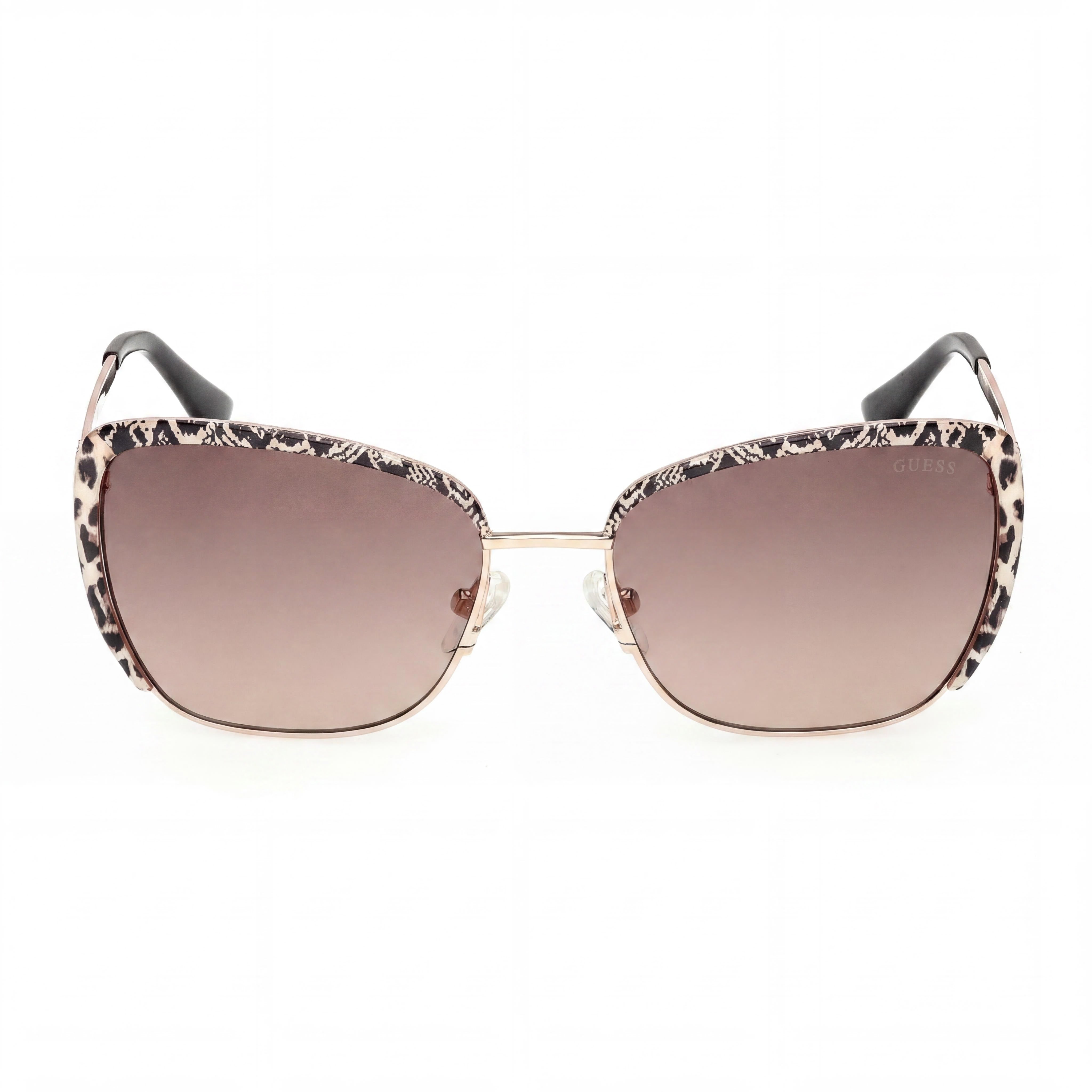 GUESS GU00218 Casual Unisex Shiny Rose Gold Metal Non-Polarized Sunglasses 57mm, Photo 2
