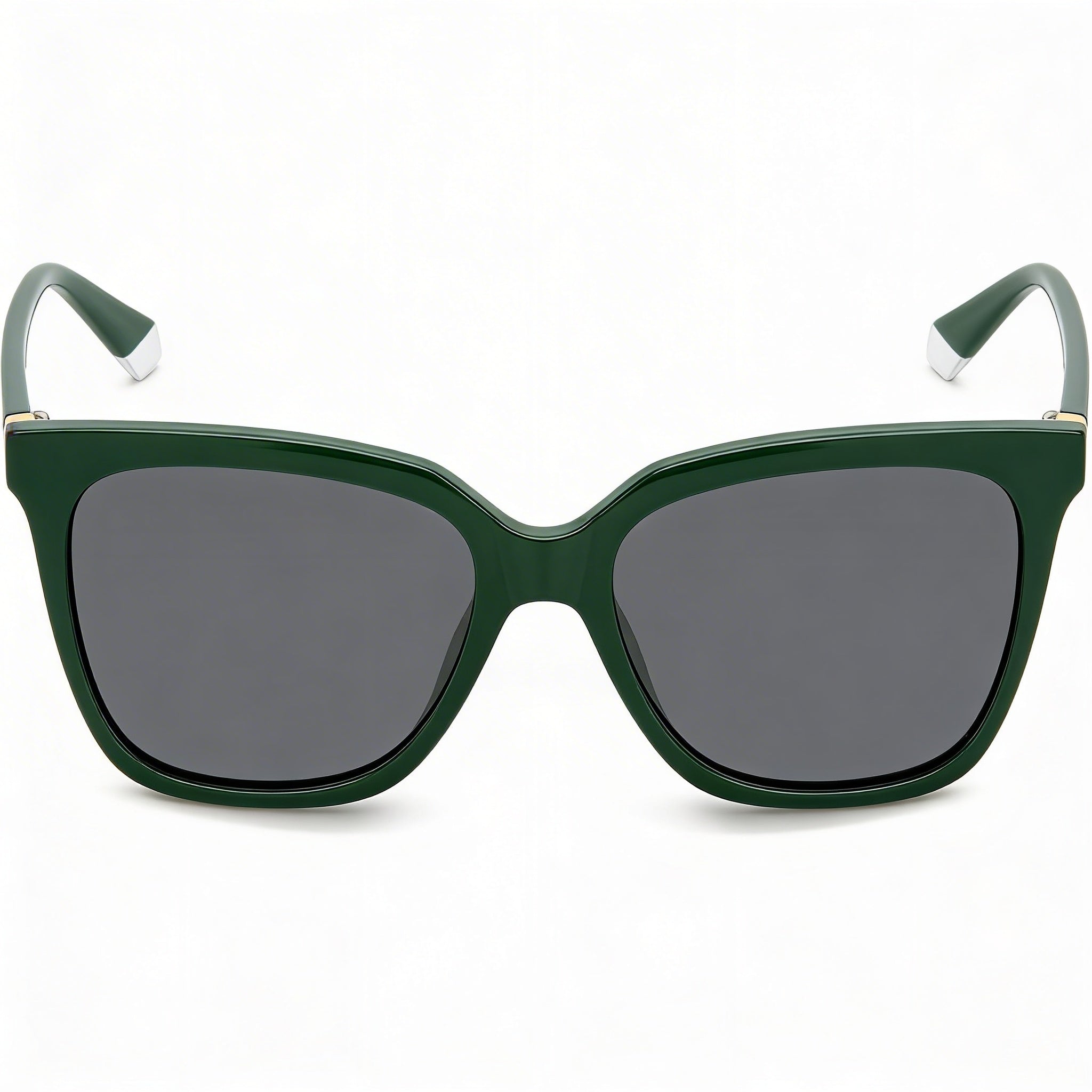 Polaroid Eyewear Essential Women's Green Grey Polycarbonate 55mm Sunglasses with Grey UV 400 Lenses, Photo 3