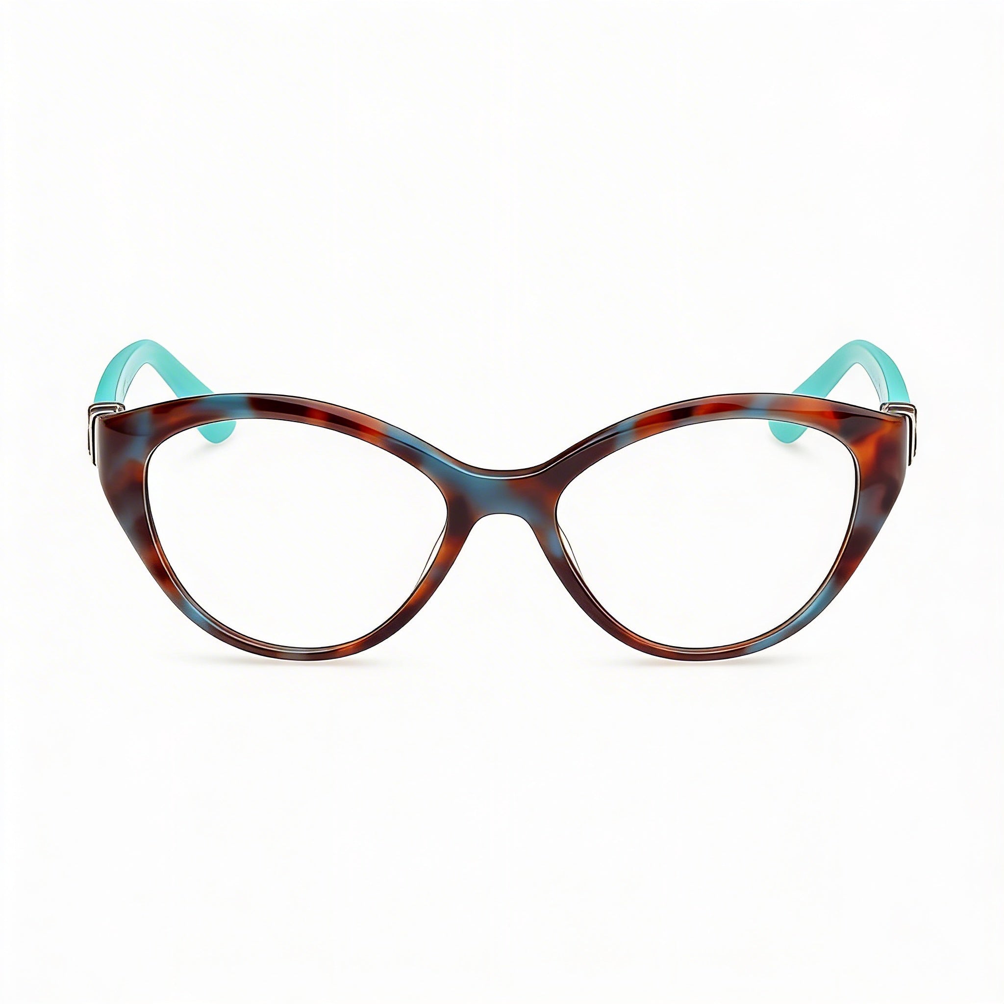 Guess by Marciano Gm50004 Men's Clear Polycarbonate Lens Plastic Turquoise Havana Sunglasses 52-16-140mm, Photo 2