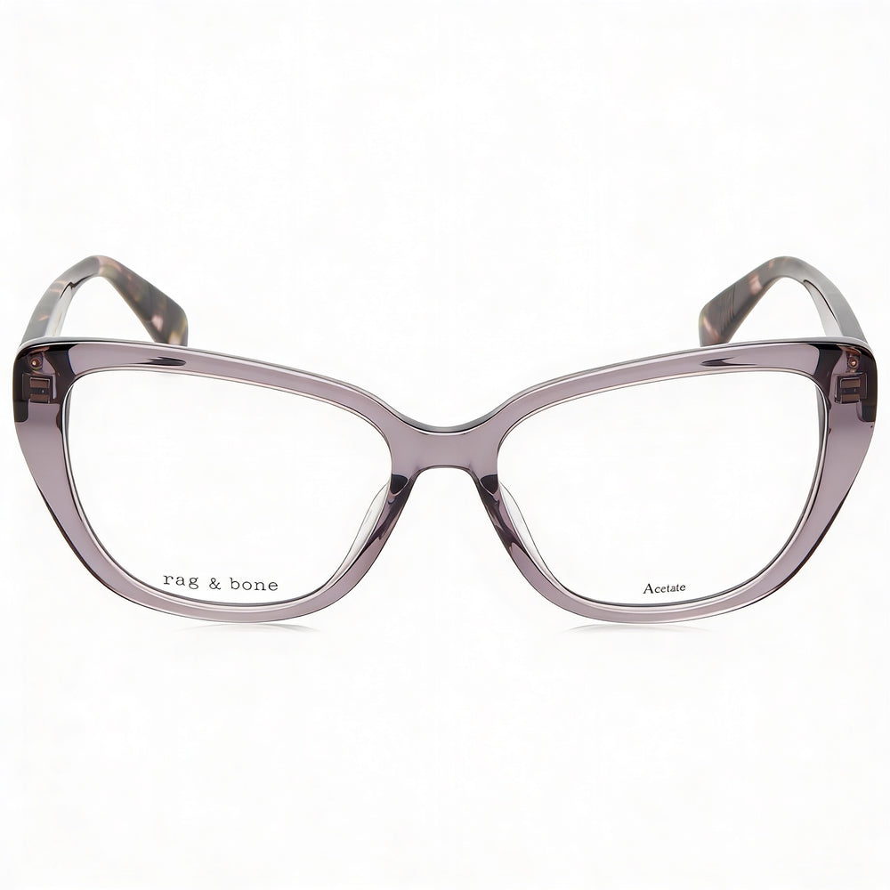 Gafas modernas Rag & Bone para mujer, con montura de acetato multicolor y lentes grises no polarizadas, 54 mm