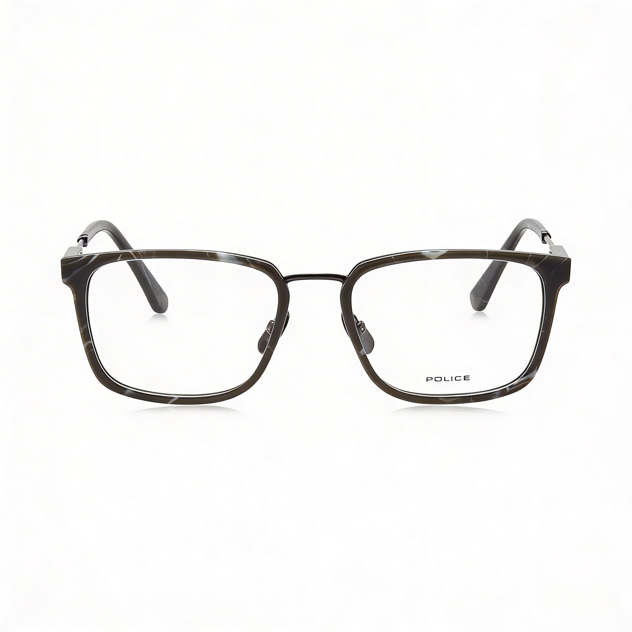 Police Classic Vision Glasses for Men with Shiny Gun Frame and Plastic Lenses, Photo 2