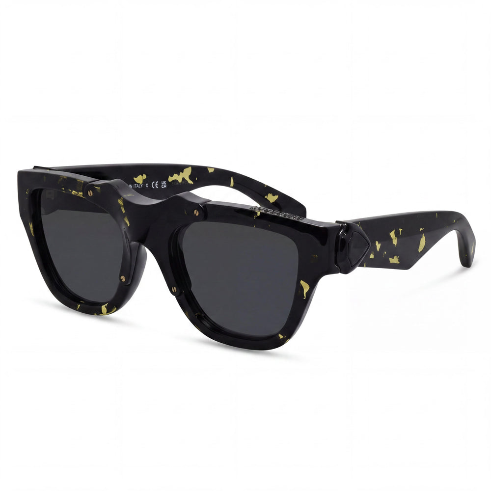 Gafas de sol polarizadas unisex clásicas BURBERRY, montura marrón gris oscuro, lentes gris oscuro 53 mm