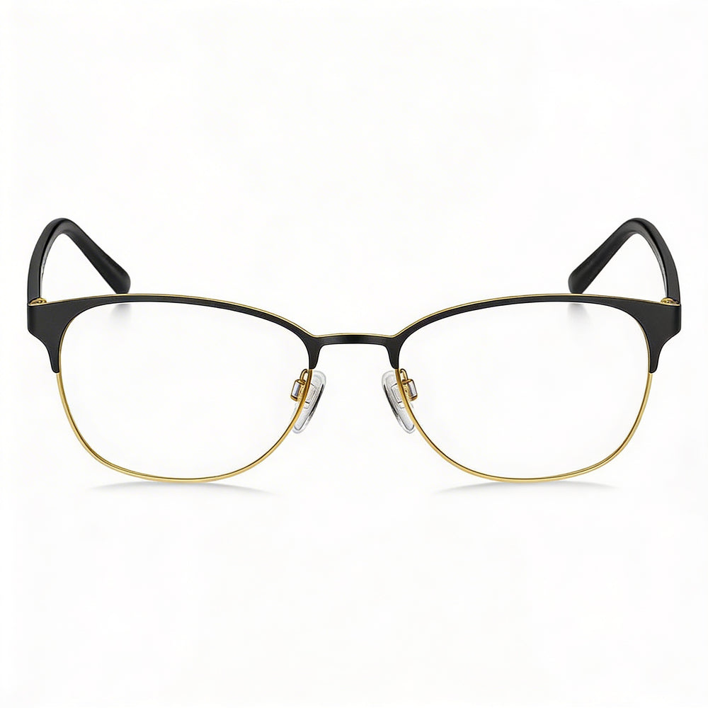 Monturas ópticas Tommy Hilfiger Th 1749 para mujer de acero aleado negro mate de 53 mm - Lentes de demostración transparentes, listas para graduar