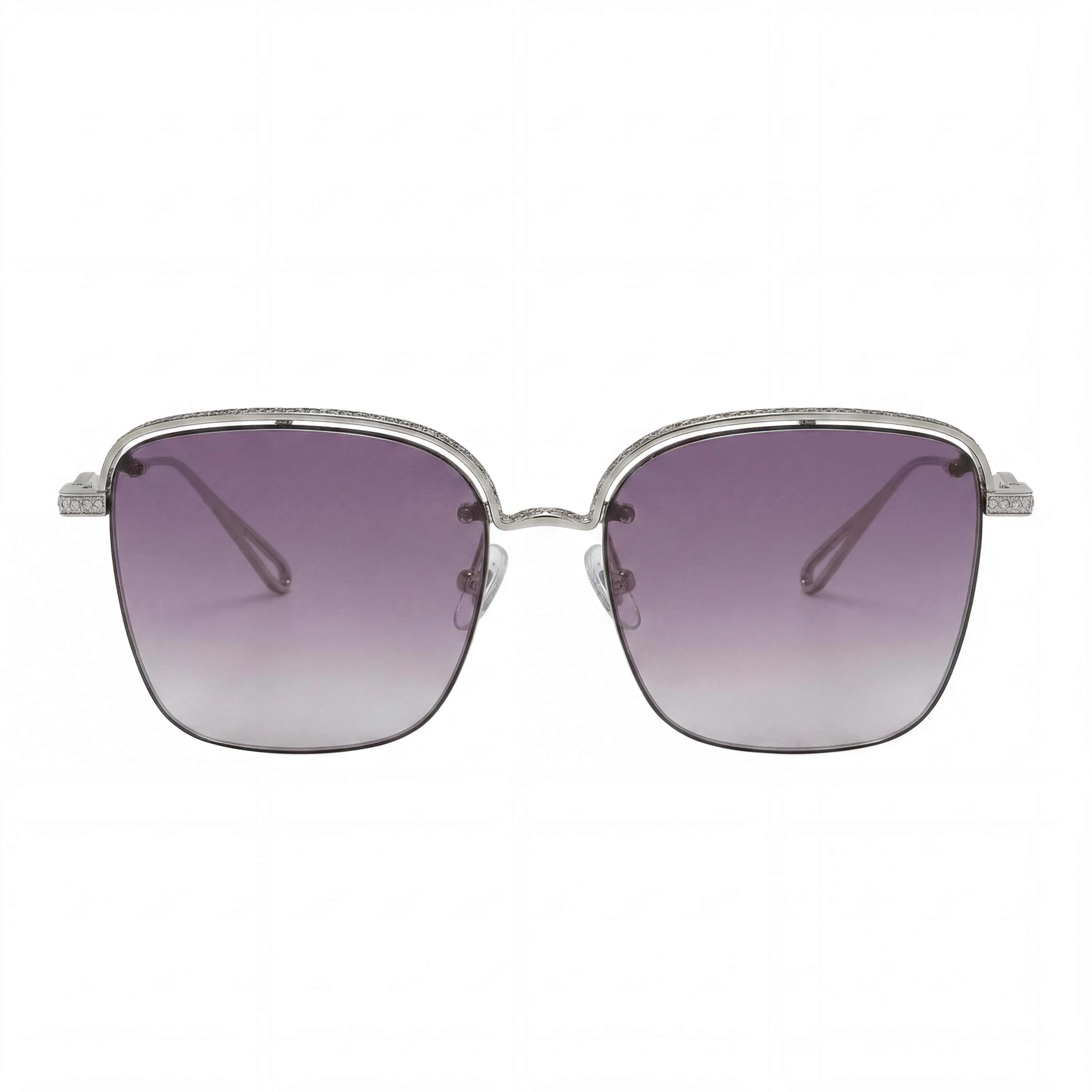 Chopard Schd45s Women's UV Protection Eyewear featuring a Silver Plastic Frame and Acetate Lenses, Photo 2