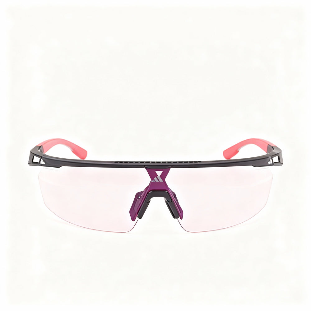 Adidas Sp0095 Unisex Lightweight Matte Black Stainless Steel Sunglasses with Black Acetate Lenses